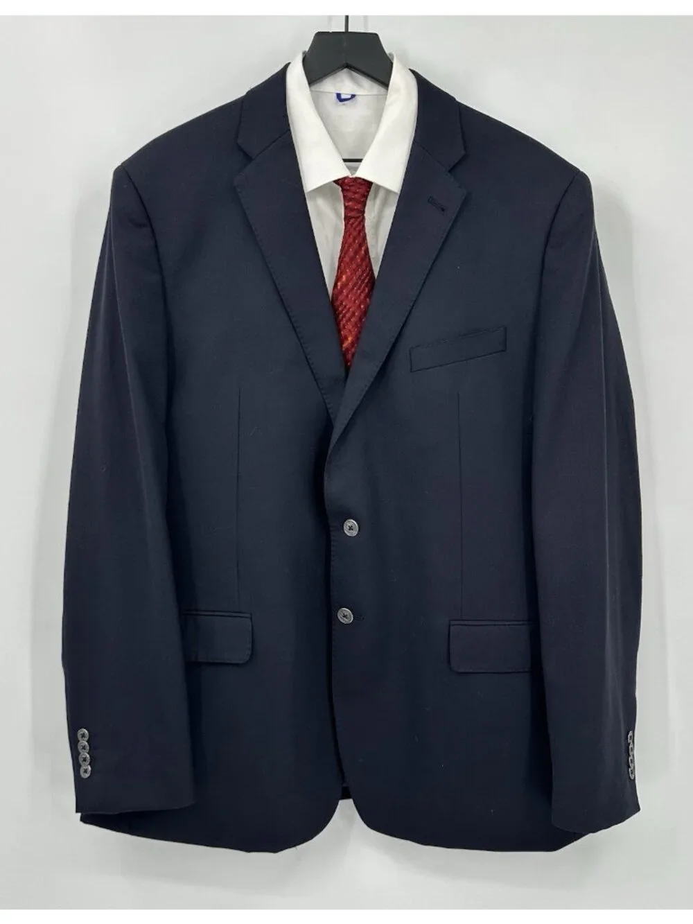 JOSEPH ABBOUD JOE slim fit jacket blazer navy blue 46L super 120s business work